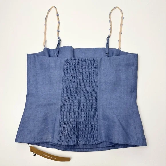 Reformation Overland Linen Top Viola - Picture 8 of 10